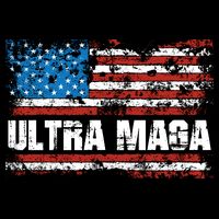 Ultra MAGA Distressed United States Of America USA Flag Flatbill Hat