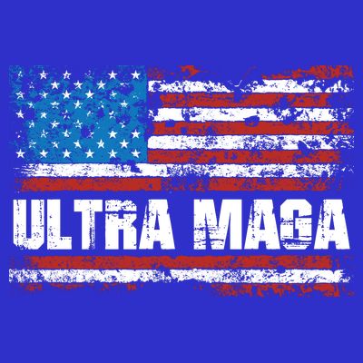 Ultra MAGA Distressed United States Of America USA Flag T-Shirt