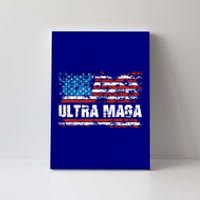 Ultra MAGA Distressed United States Of America USA Flag Canvas