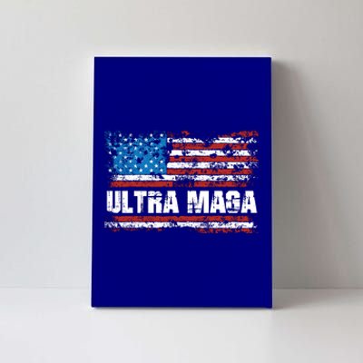 Ultra MAGA Distressed United States Of America USA Flag Canvas