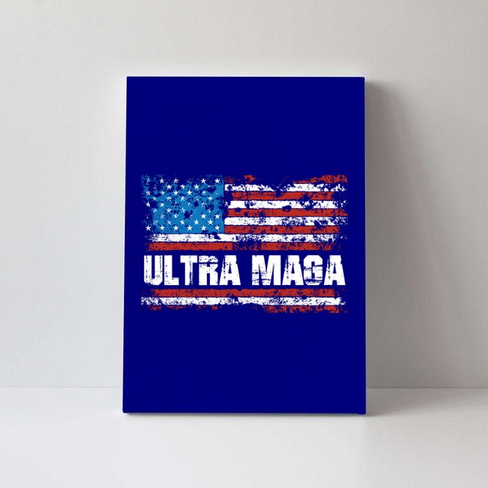 Ultra MAGA Distressed United States Of America USA Flag Canvas