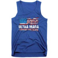 Ultra MAGA Distressed United States Of America USA Flag Tank Top