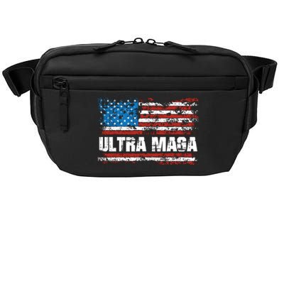 Ultra MAGA Distressed United States Of America USA Flag Crossbody Pack