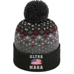 Ultra Maga Donald Trump American Pro Freedom Ultramaga The Baniff Cuffed Pom Beanie