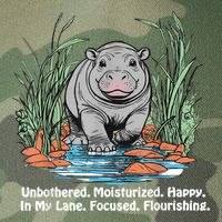 Unbothered Moo Deng Bouncy Pig Meme Cute Baby Hippo Viral Legacy Tie Dye Trucker Hat
