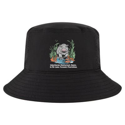 Unbothered Moo Deng Bouncy Pig Meme Cute Baby Hippo Viral Cool Comfort Performance Bucket Hat