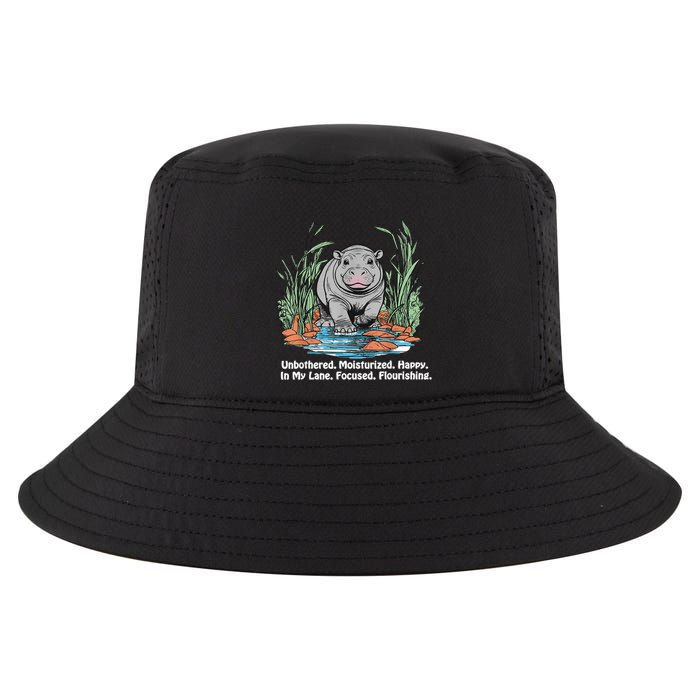 Unbothered Moo Deng Bouncy Pig Meme Cute Baby Hippo Viral Cool Comfort Performance Bucket Hat