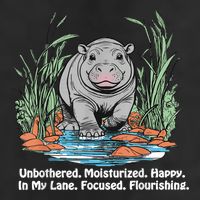 Unbothered Moo Deng Bouncy Pig Meme Cute Baby Hippo Viral Cool Comfort Performance Bucket Hat