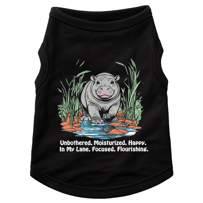 Unbothered Moo Deng Bouncy Pig Meme Cute Baby Hippo Viral Doggie Tank