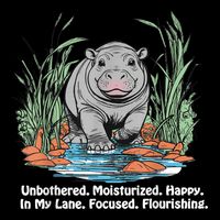 Unbothered Moo Deng Bouncy Pig Meme Cute Baby Hippo Viral Sweatshirt