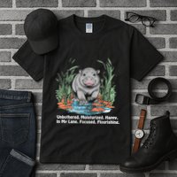 Unbothered Moo Deng Bouncy Pig Meme Cute Baby Hippo Viral Tall T-Shirt