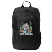 Unbothered Moo Deng Bouncy Pig Meme Cute Baby Hippo Viral City Backpack