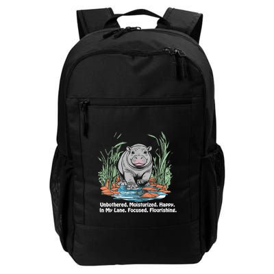 Unbothered Moo Deng Bouncy Pig Meme Cute Baby Hippo Viral Backpack