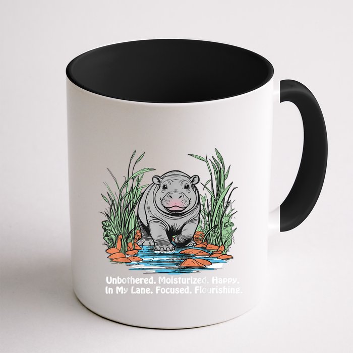 Unbothered Moo Deng Bouncy Pig Meme Cute Baby Hippo Viral Mug