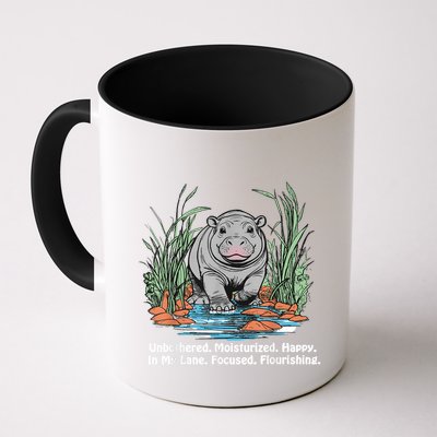 Unbothered Moo Deng Bouncy Pig Meme Cute Baby Hippo Viral Mug