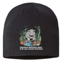 Unbothered Moo Deng Bouncy Pig Meme Cute Baby Hippo Viral Sustainable Beanie