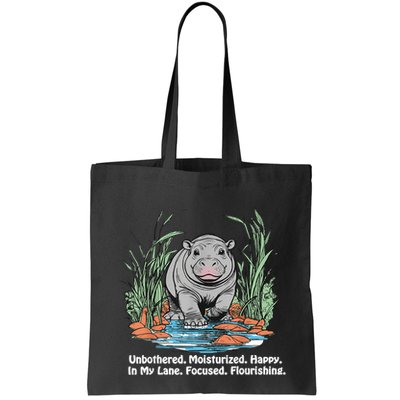 Unbothered Moo Deng Bouncy Pig Meme Cute Baby Hippo Viral Bag