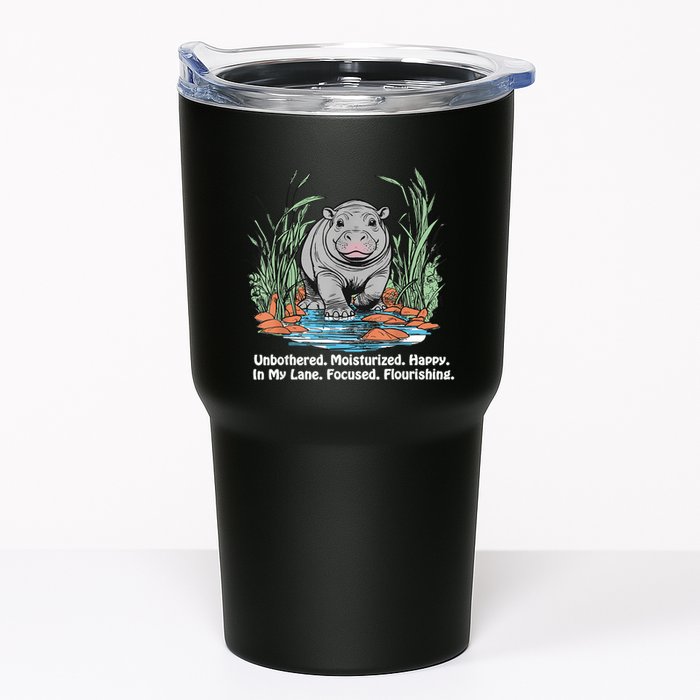 Unbothered Moo Deng Bouncy Pig Meme Cute Baby Hippo Viral Tumbler