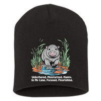 Unbothered Moo Deng Bouncy Pig Meme Cute Baby Hippo Viral Short Acrylic Beanie