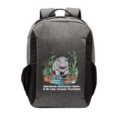 Unbothered Moo Deng Bouncy Pig Meme Cute Baby Hippo Viral Vector Backpack