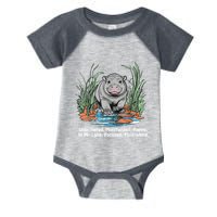 Unbothered Moo Deng Bouncy Pig Meme Cute Baby Hippo Viral Infant Baby Jersey Bodysuit