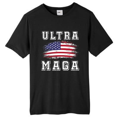 Ultra Maga Donald Trump American Pro Freedom Ultra MAGA Tall Fusion ChromaSoft Performance T-Shirt