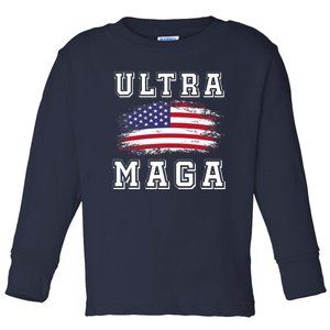 Ultra Maga Donald Trump American Pro Freedom Ultra MAGA Toddler Long Sleeve Shirt