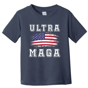 Ultra Maga Donald Trump American Pro Freedom Ultra MAGA Toddler T-Shirt