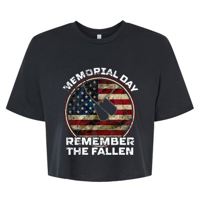 US Memorial Day Remember The Fallen Bella+Canvas Jersey Crop Tee