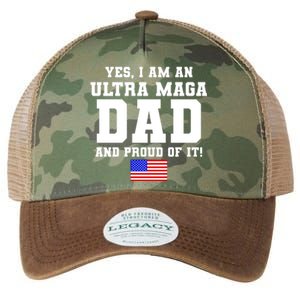 Ultra MAGA Dad And Proud Of It USA Pride Fathers Day 2022 Legacy Tie Dye Trucker Hat