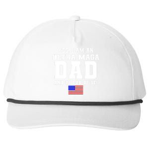 Ultra MAGA Dad And Proud Of It USA Pride Fathers Day 2022 Snapback Five-Panel Rope Hat