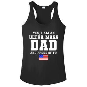 Ultra MAGA Dad And Proud Of It USA Pride Fathers Day 2022 Ladies PosiCharge Competitor Racerback Tank