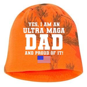 Ultra MAGA Dad And Proud Of It USA Pride Fathers Day 2022 Kati - Camo Knit Beanie