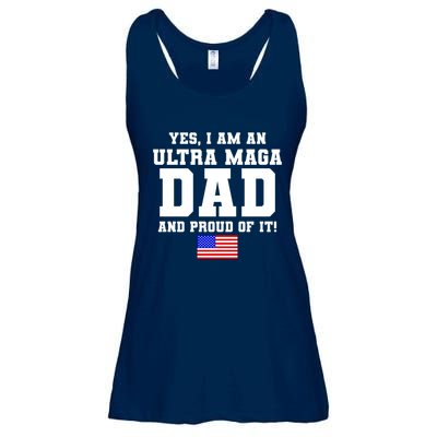 Ultra MAGA Dad And Proud Of It USA Pride Fathers Day 2022 Ladies Essential Flowy Tank