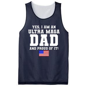 Ultra MAGA Dad And Proud Of It USA Pride Fathers Day 2022 Mesh Reversible Basketball Jersey Tank