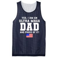 Ultra MAGA Dad And Proud Of It USA Pride Fathers Day 2022 Mesh Reversible Basketball Jersey Tank