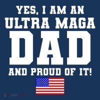 Ultra MAGA Dad And Proud Of It USA Pride Fathers Day 2022 Women's V-Neck T-Shirt