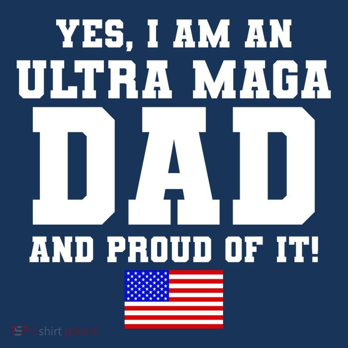 Ultra MAGA Dad And Proud Of It USA Pride Fathers Day 2022 Women's V-Neck T-Shirt