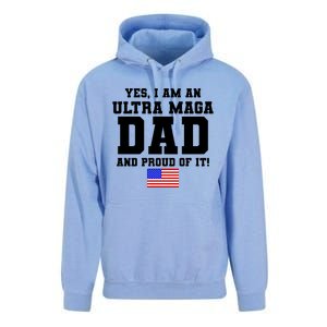 Ultra MAGA Dad And Proud Of It USA Pride Fathers Day 2022 Unisex Surf Hoodie