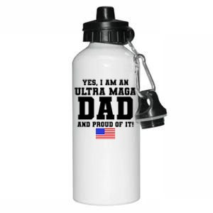 Ultra MAGA Dad And Proud Of It USA Pride Fathers Day 2022 Aluminum Water Bottle