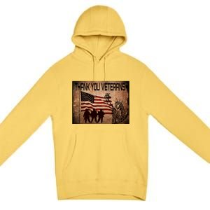 Usa Memorial Day Military Veterans Day We Thank You Funny Gift Premium Pullover Hoodie