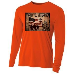 Usa Memorial Day Military Veterans Day We Thank You Funny Gift Cooling Performance Long Sleeve Crew