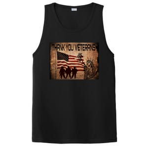 Usa Memorial Day Military Veterans Day We Thank You Funny Gift PosiCharge Competitor Tank