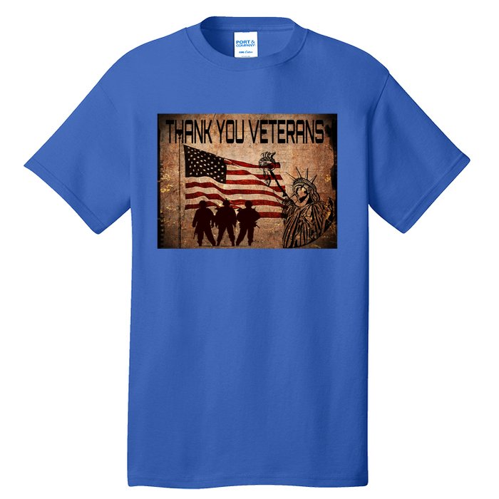 Usa Memorial Day Military Veterans Day We Thank You Funny Gift Tall T-Shirt