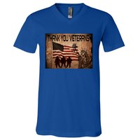 Usa Memorial Day Military Veterans Day We Thank You Funny Gift V-Neck T-Shirt