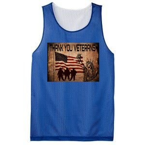 Usa Memorial Day Military Veterans Day We Thank You Funny Gift Mesh Reversible Basketball Jersey Tank