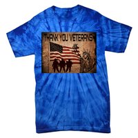 Usa Memorial Day Military Veterans Day We Thank You Funny Gift Tie-Dye T-Shirt