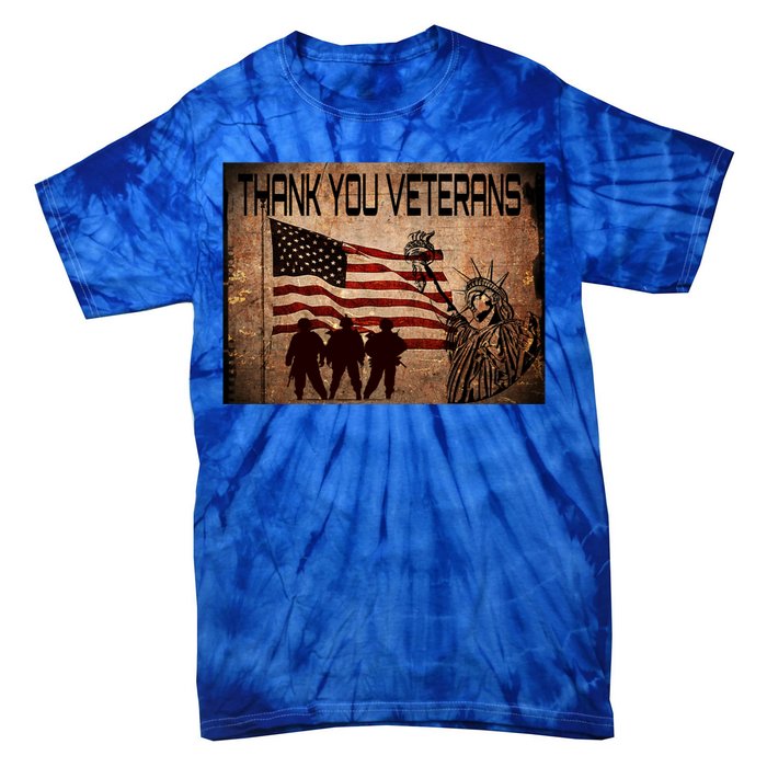 Usa Memorial Day Military Veterans Day We Thank You Funny Gift Tie-Dye T-Shirt