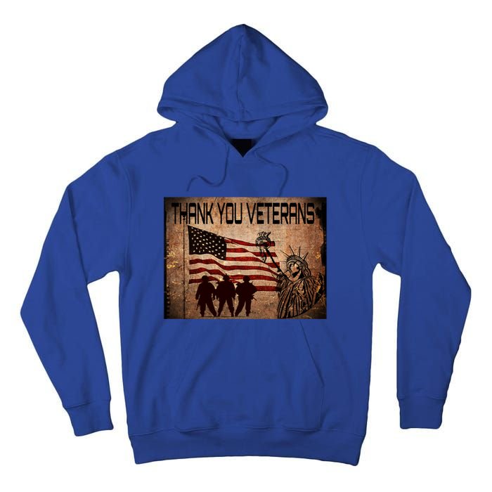 Usa Memorial Day Military Veterans Day We Thank You Funny Gift Tall Hoodie