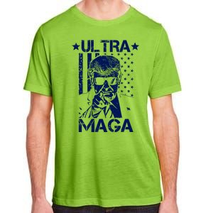 Ultra Maga Donald Trump USA Flag Adult ChromaSoft Performance T-Shirt